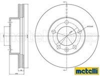 2X Bremsscheibe Metelli 23-1286C 2 Bremsscheiben Vorderachse Vorne