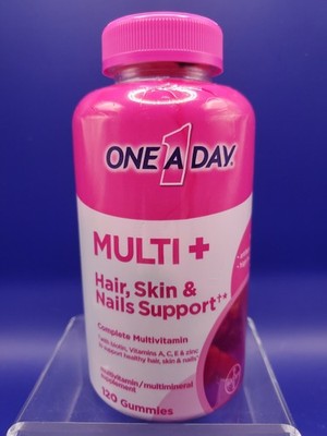 One A Day MULTI+ Hair, Skin & Nails Support Gummy Multivitamin 120 Count 12/27