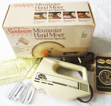 Vintage New In Box Sunbeam Usa Vista Mixmaster Hand Mixer 7 Speed Vintage New In Box Sunbeam Usa Vista Mixmaster Hand Mixer 7 Speed