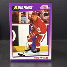 1991-92 Score American Sergei Fedorov #250 Detroit Red Wings