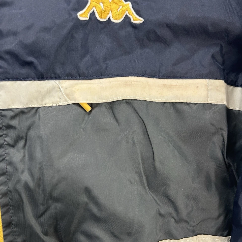 Chaqueta Kappa Vintage Hombres 2XL Rojo Azul Cremallera Completa Rompevientos Logo Sudadera con Capucha Extraíble Foto 2 de 4