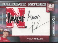 2008 Donruss Elite Extra Ed. Aaron Pribanic#CP49 College Patches Autos#130/250
