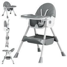 Baby High Chair, 5 in 1 High Chairs for Babies and Toddlers, Travel Foldable Hig