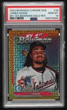 2024 Bowman Chrome My 1st Mega Box Gold Mojo Refractor 18/50 James Wood PSA 10