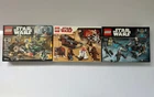 New - Retired Lego Star Wars Battle Pack lot (75164) (75198) (75167)