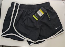 New Nike Tempo Women's Brief-Lined Running Shorts Black/White Small 831558-011