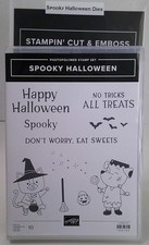 Stampin' Up Spooky Halloween Stamp Set/Die Bundle, retired, used