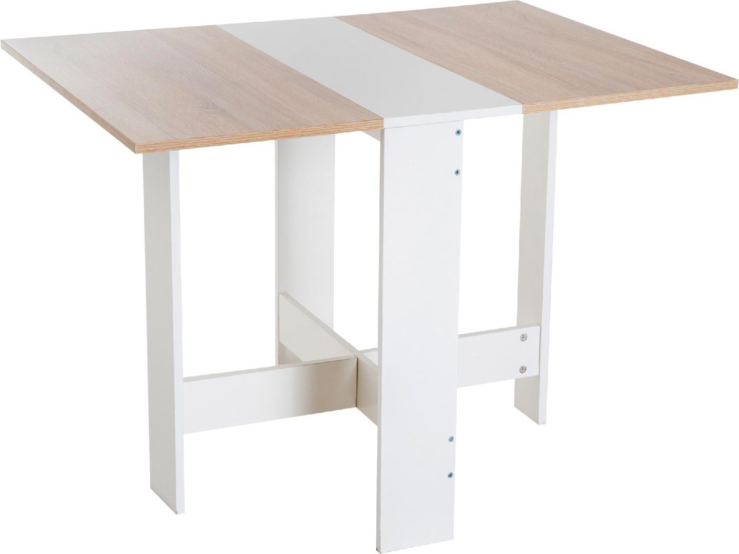 Tavolo da Pranzo Cucina Legno 103x76x73.5 cm Bianco Rovere DecHome foto 3