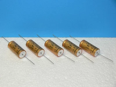 5 Stück - Roederstein ROE Elko axial liegend 1000uF 40V / 40x18mm NEU - Bild 1 von 2