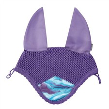 Image of Weatherbeeta Purple Prime Marble Ear Bonnet-FULL