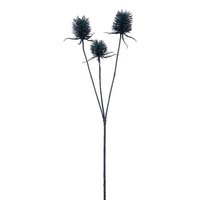 Artplants Dekozweig Wilde Karde Zilven, Dunkelblau, 65Cm
