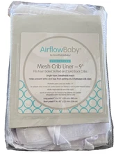 AirflowBaby Breathable Mesh Liner for Full-Size Cribs, 9"H (23cm) Essential 2...