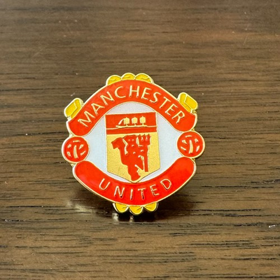 #ad Manchester United Shield Enamel Lapel Pin Red Gold Football Soccer Collectible $9.99