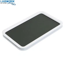 12" × 21" RV Entry Door Clear Black Tempered Glass Window Frame White/BLACK