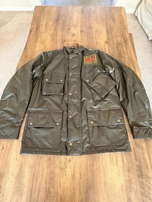 Herren Barbour Int Steve McQueen Vintage Joshua A7 Jacke, Medium, Grün, Quilt