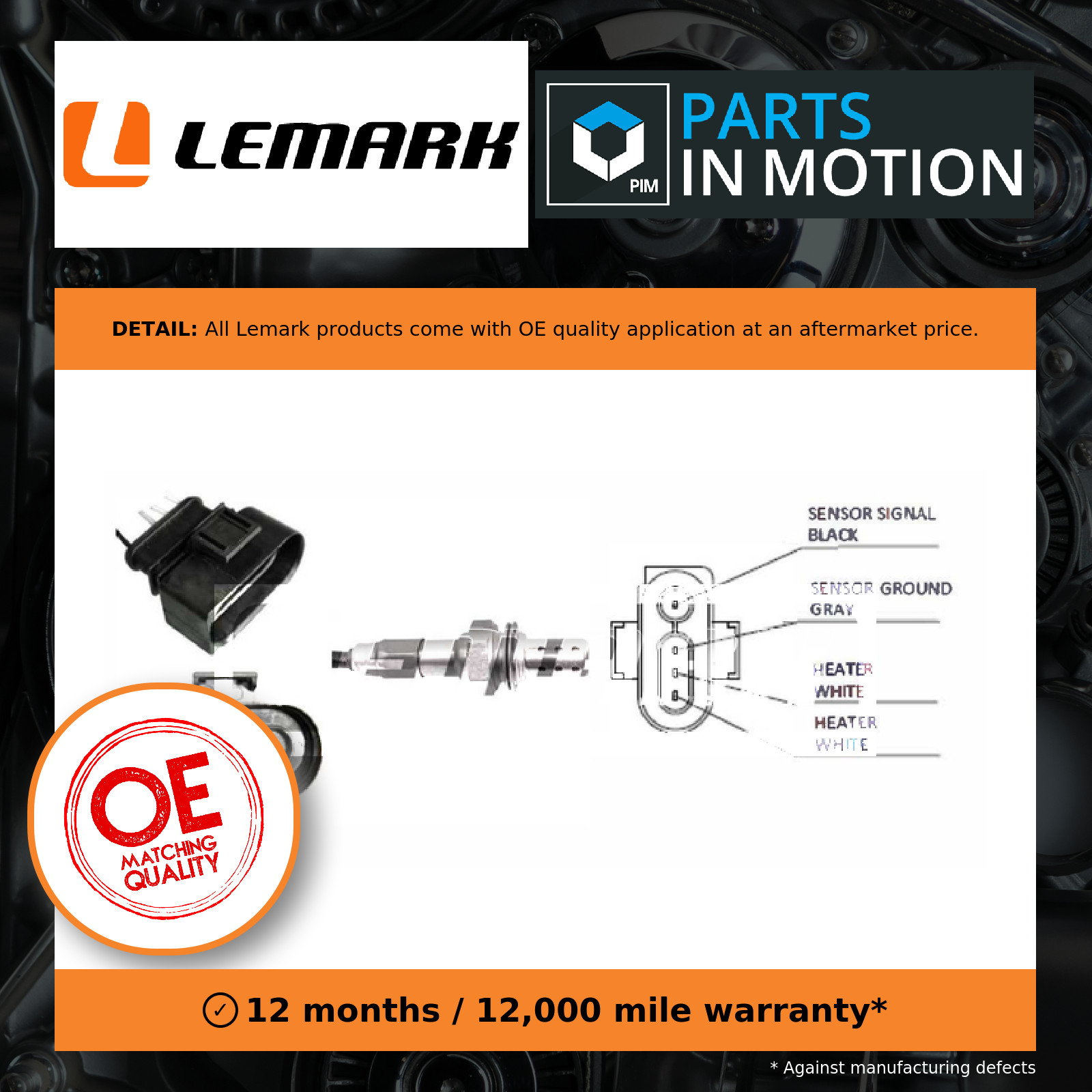 Lambda Sensor LLB080 Lemark Oxygen 030906265AD 030906265AE 030906265BH Quality