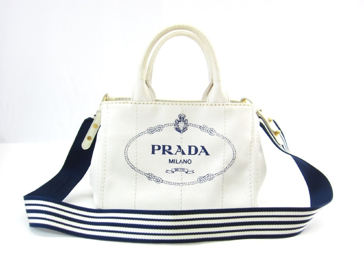 PRADA Hand Tote Bag CANAPA Denim Logo Tote Ladies Bag UP3933 from japan