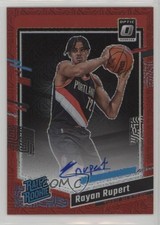 2023-24 Panini Donruss Optic Choice Red Prizm Rayan Rupert #280 Auto 1co7