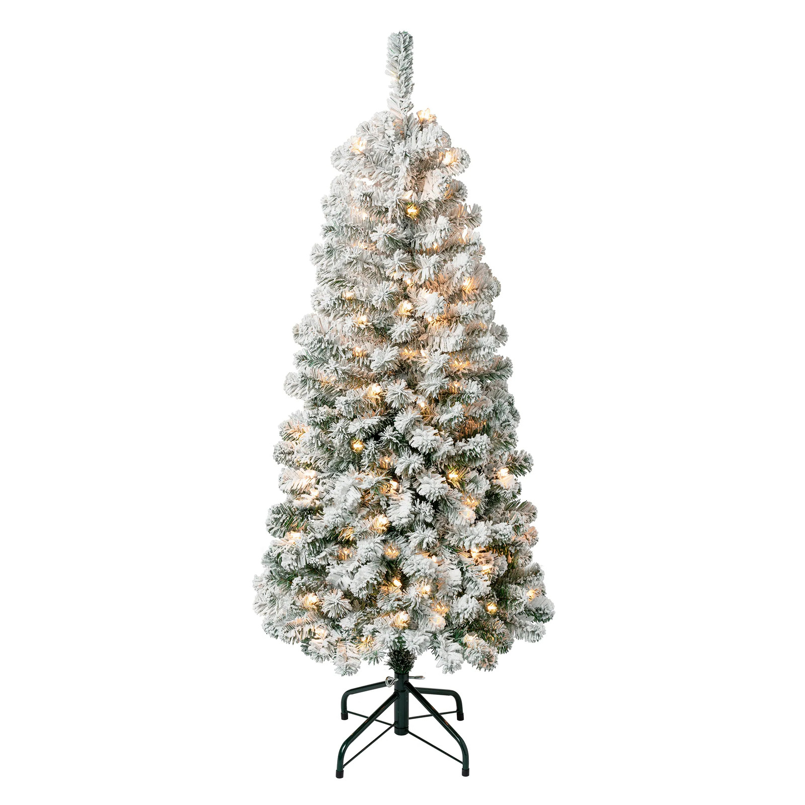 National Tree Company 4.5 ft Acacia Flocked Artificial Christmas Tree