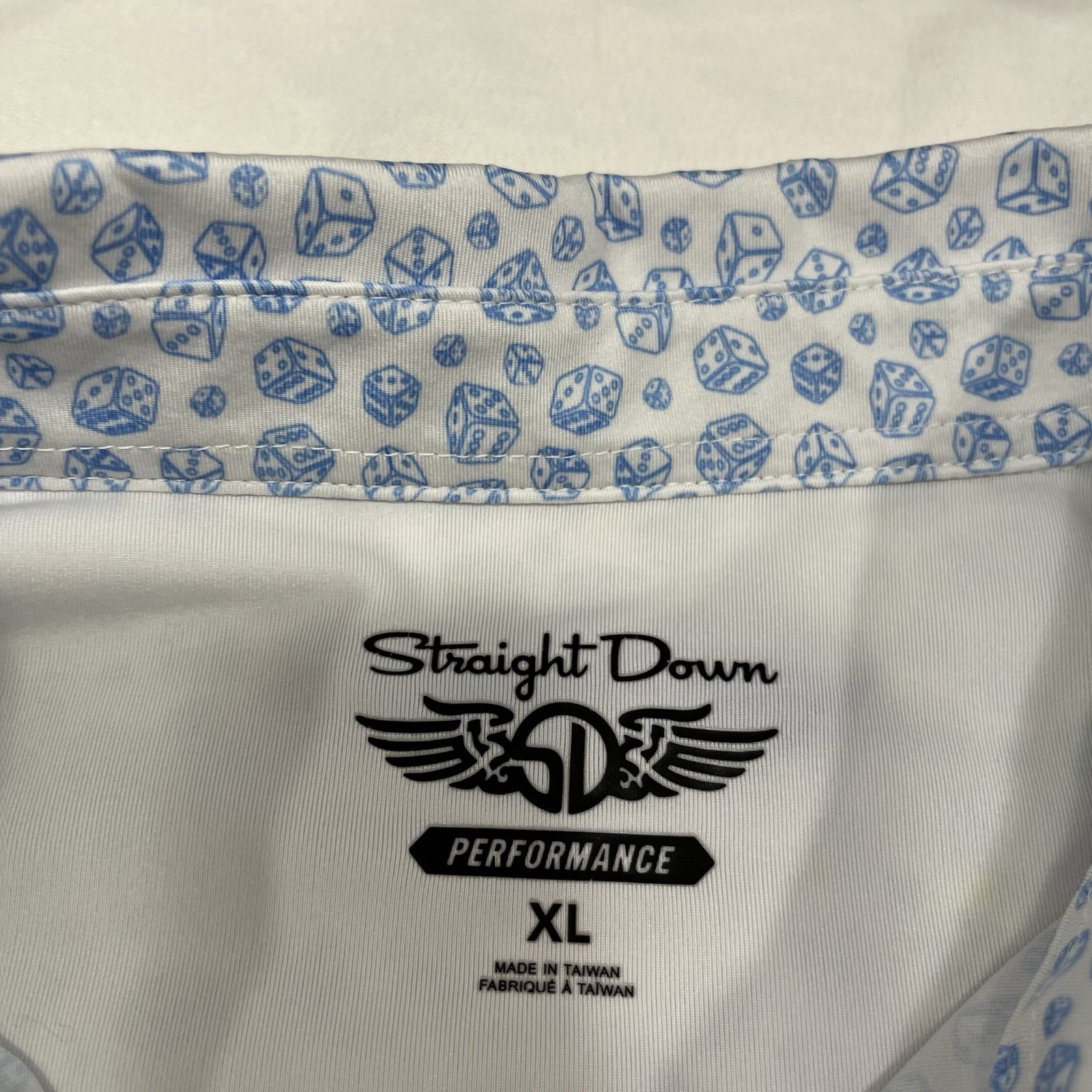 Straight Down Performance Golf Polo Dice All Over… - image 2