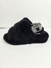 UGG Fluff Yeah Women Sz 8 Slide Slipper Sandal Black