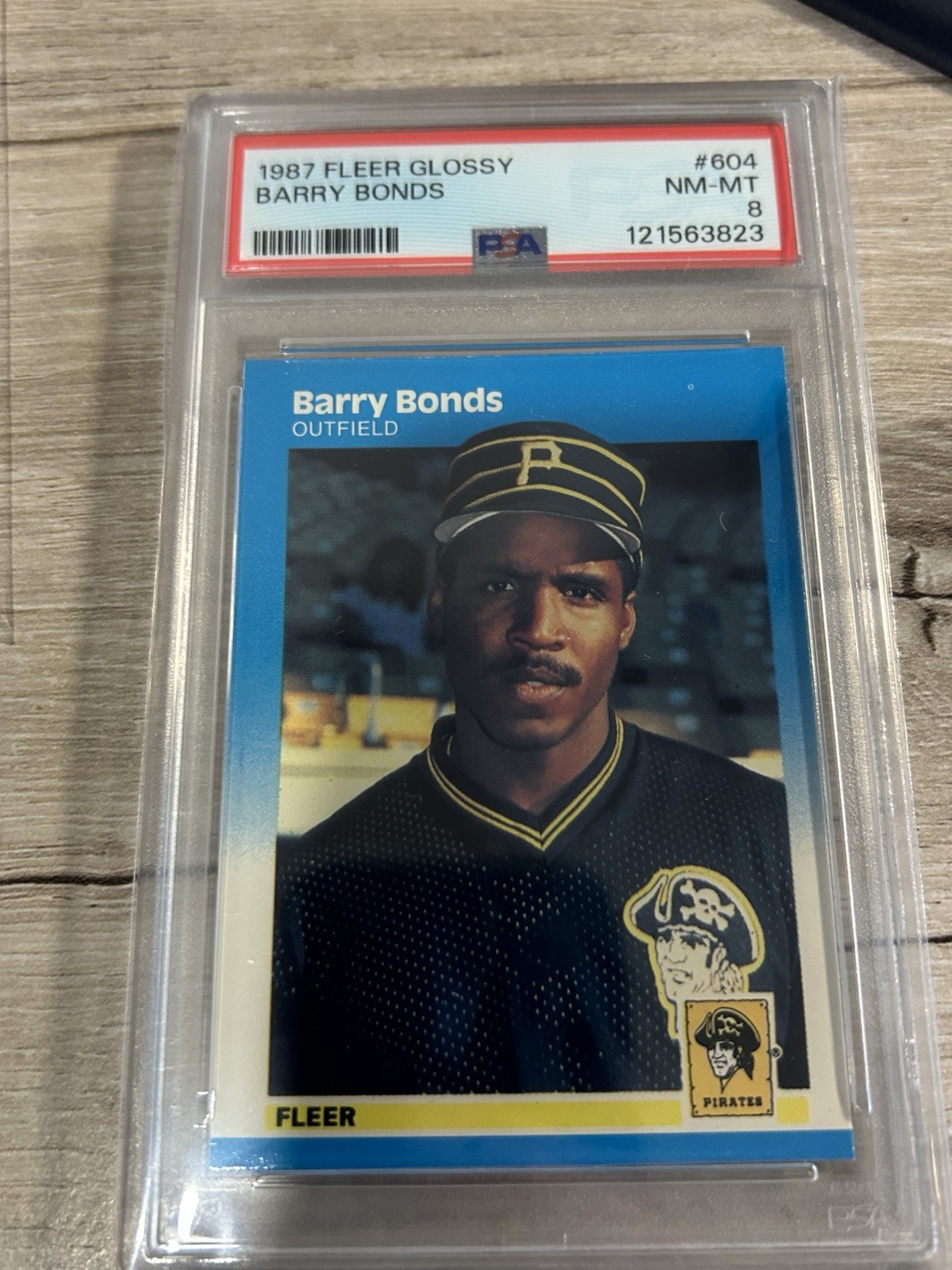 1987 Fleer Glossy #604 Barry Bonds PSA 8 NM-MT Rookie Card RC
