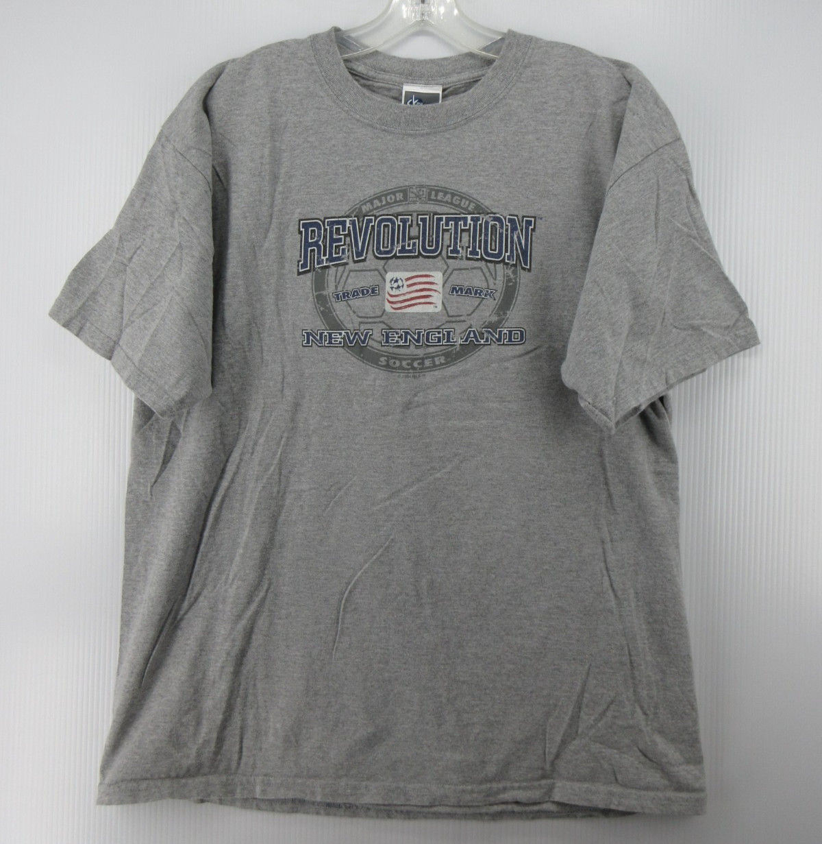VINTAGE New England Revolution Soccer Shirt Men XL Gray CK Productions Y2K MLS
