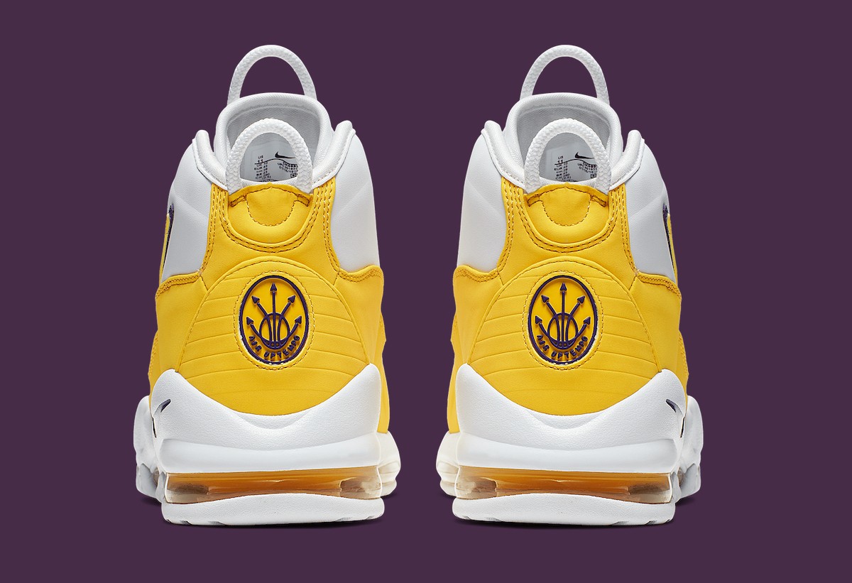Nike Air Max Uptempo '95 Lakers White Purple Amarillo Yellow