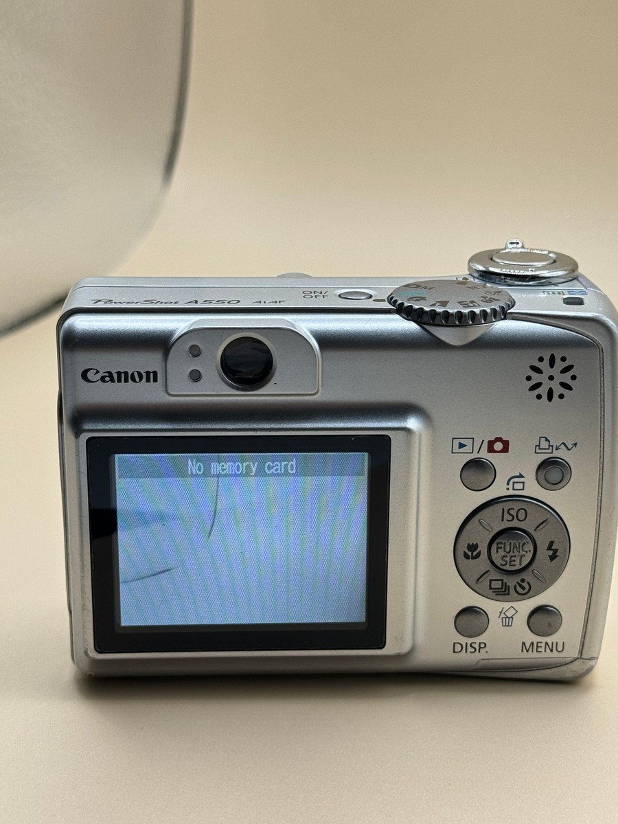 Canon PowerShot A550 7.1MP Digital Camera - Silver for sale online