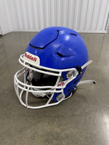 Riddell Speed FLEX Football Helmet Blue w/ White Facemask Adult Large ...