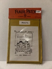 Vintage 1971 Flavia Patch #2 Unbleached Muslin Patches 10”x12” Crafts NOS