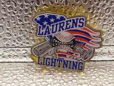 Laurens Lightning Baseball Perfect Game Scouting Red White Blue Lapel Button Pin
