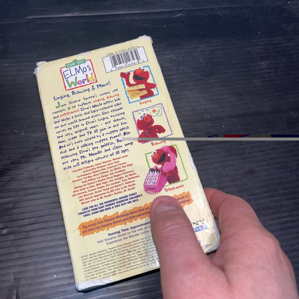 Signging Drawing Sesame Street Elmos World - Singing, Drawing More VHS Tape 2000 Cartoon ...
