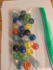 Lot of (27) ½” translucent swirl glass marbles 1960s Vintage marbles — photo 1