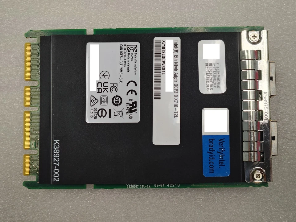 Intel Ethernet Network Adapter X710-T2L OCP 3.0 X710T2LOCPV3G1L - Image 3 of 4