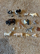Schleich  Papo Farm Zoo Animal Lot - 19 Figures Giraffe Bison Ostrich Cow Sheep