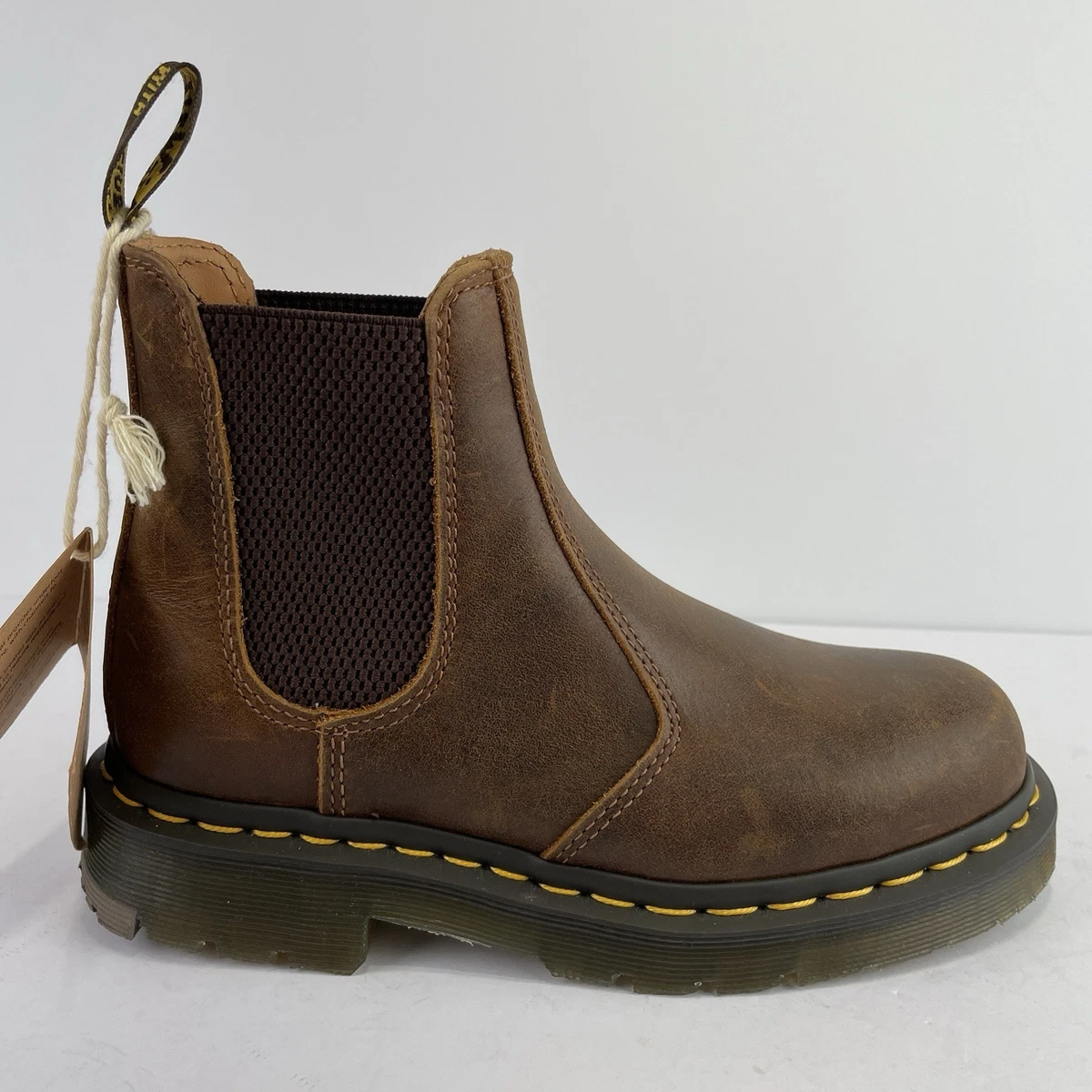 Dr Martens Brown Pebbled Leather Slip On Chelsea Boots  display picture 3