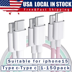 For IPhone 17 16 Pro Max USB-C to USB-C Fast Charger Type C Charging Cable Lot