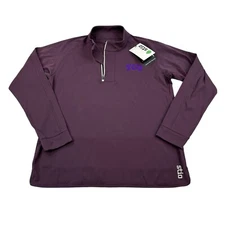 NWT STIO Jacket TCU Half Zip Pullover Mens Large, Huckleberry Jam Purple NEW￼