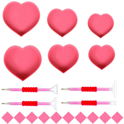 Heart-Shaped Drill Diamond Tray Box DIY Diamond Painting Tools Accessories K XA Heart-Shaped Drill Diamond Tray Box DIY Diamond Painting Tools Accessories K XA