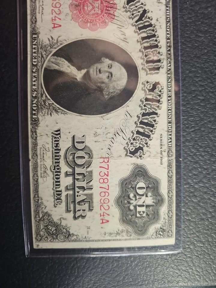 1917 $1 One Dollar Large Note.  - Image 2 of 4