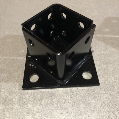Cooper B-Line 4x4 1/4  Steel BLACK POWDER COATED Post Base   Each