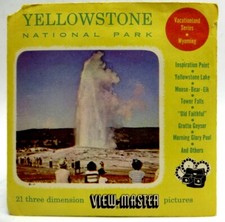 View-Master 126, 127, 128, Yellowstone National Park, S3 Packaging, 3 Reel Set