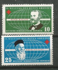 Germany DDR Scott# 350/351 **  MNH Set. Henry Dunant Nobel Prize