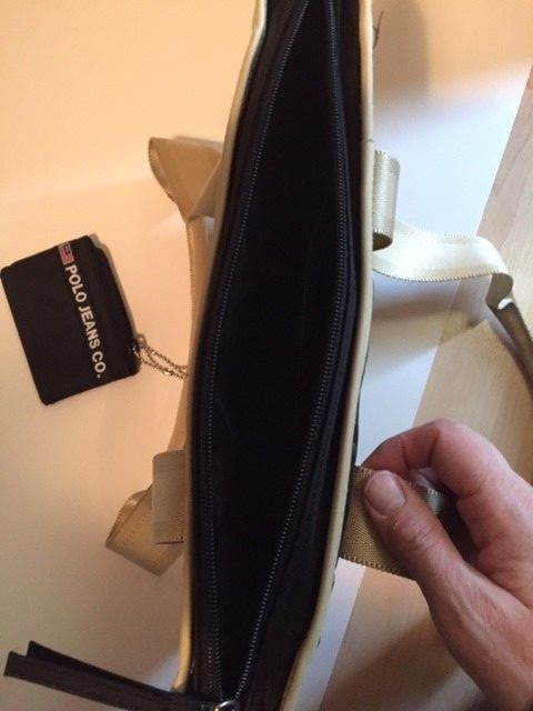 Polo Jeans Co. Shoulder Bag Matching Coin Purse Black Gold Polo Ralph Lauren thumbnail 9