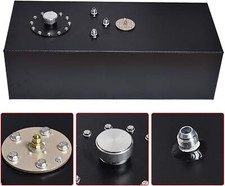 60l 15 Gallon Polished Aluminum Race Drift Fuel Cell Gas Tank Cap Level Sender