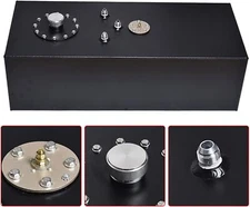 60L 15 Gallon Polished Aluminum Race Drift Fuel Cell Gas Tank Cap & Level Sender