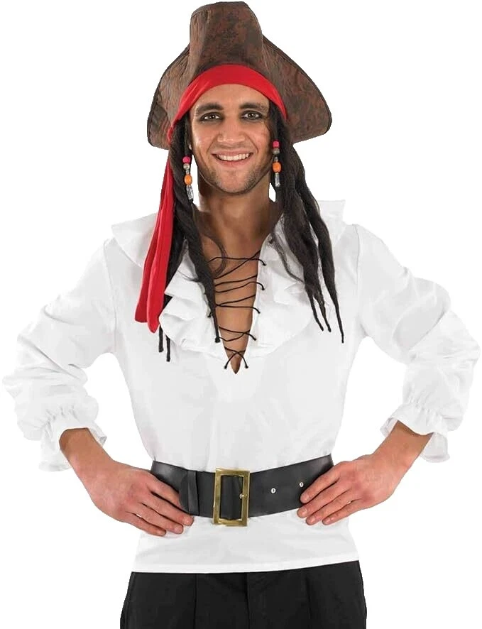 Disfraz de Pirata Disfraces Blanco Blusas y camisas para hombres