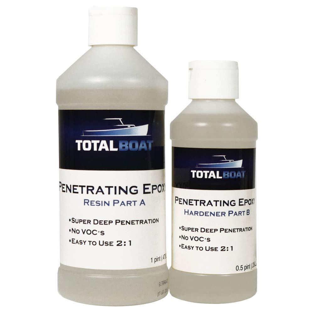 Totalboat-403794 Clear Penetrating Epoxy Wood Sealer Stabilizer for Rot Repair a-image