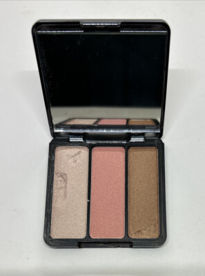 EVE PEARL BLUSH TRIO BRONZING HIGHLIGHTER 3 SHADES COMPACT .32 OZ DEFECT READ